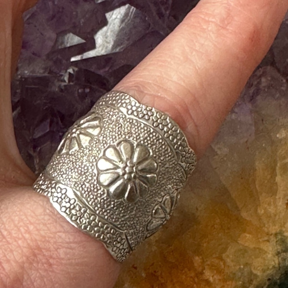 Sterling Silver Adjustable Cuff Ring - image 4